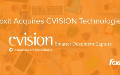 Phần mềm Foxit công bố việc mua lại công ty phần mềm tối ưu hoá tài liệu PDF CVISION