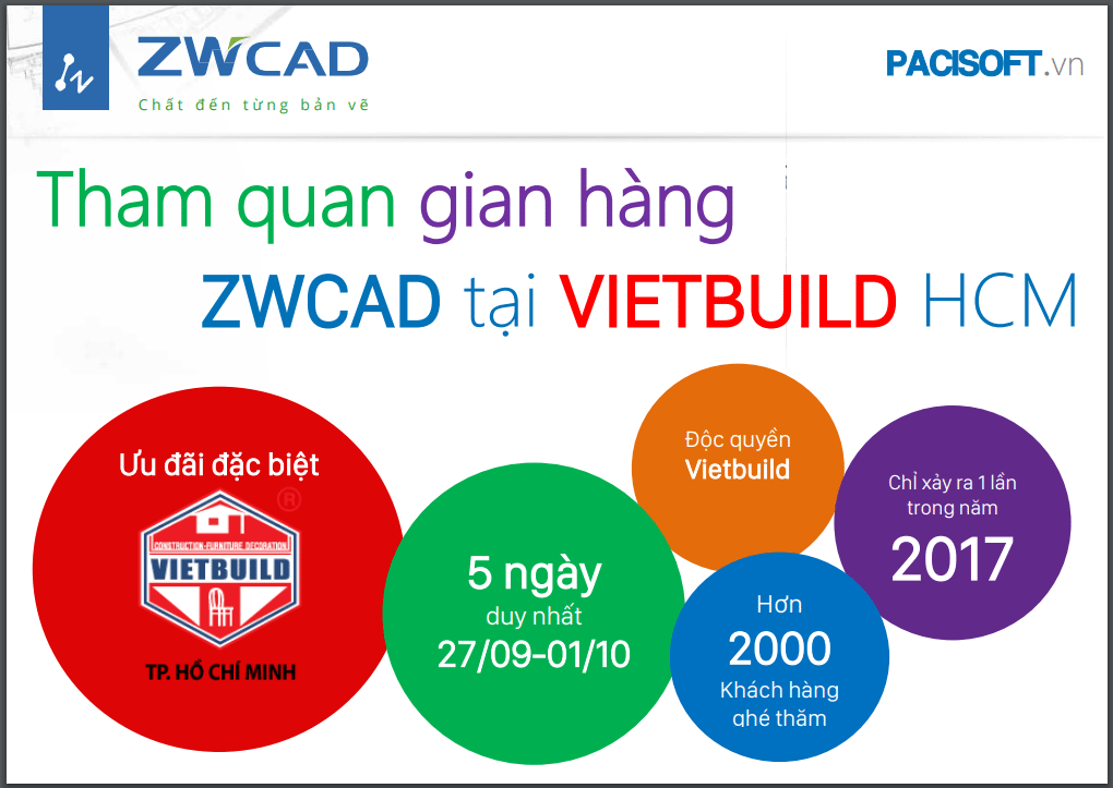 Tham quan Vietbuild 2017 cùng ZWCAD nhận ngay ưu đãi độc quyền