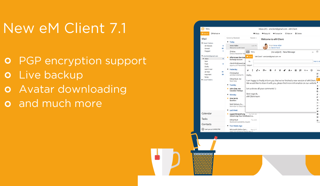 Phiên bản eM Client 7.1 có gì mới?