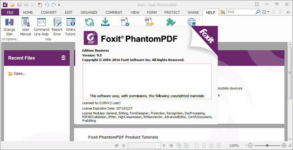 Foxit PhantomPDF 9.0