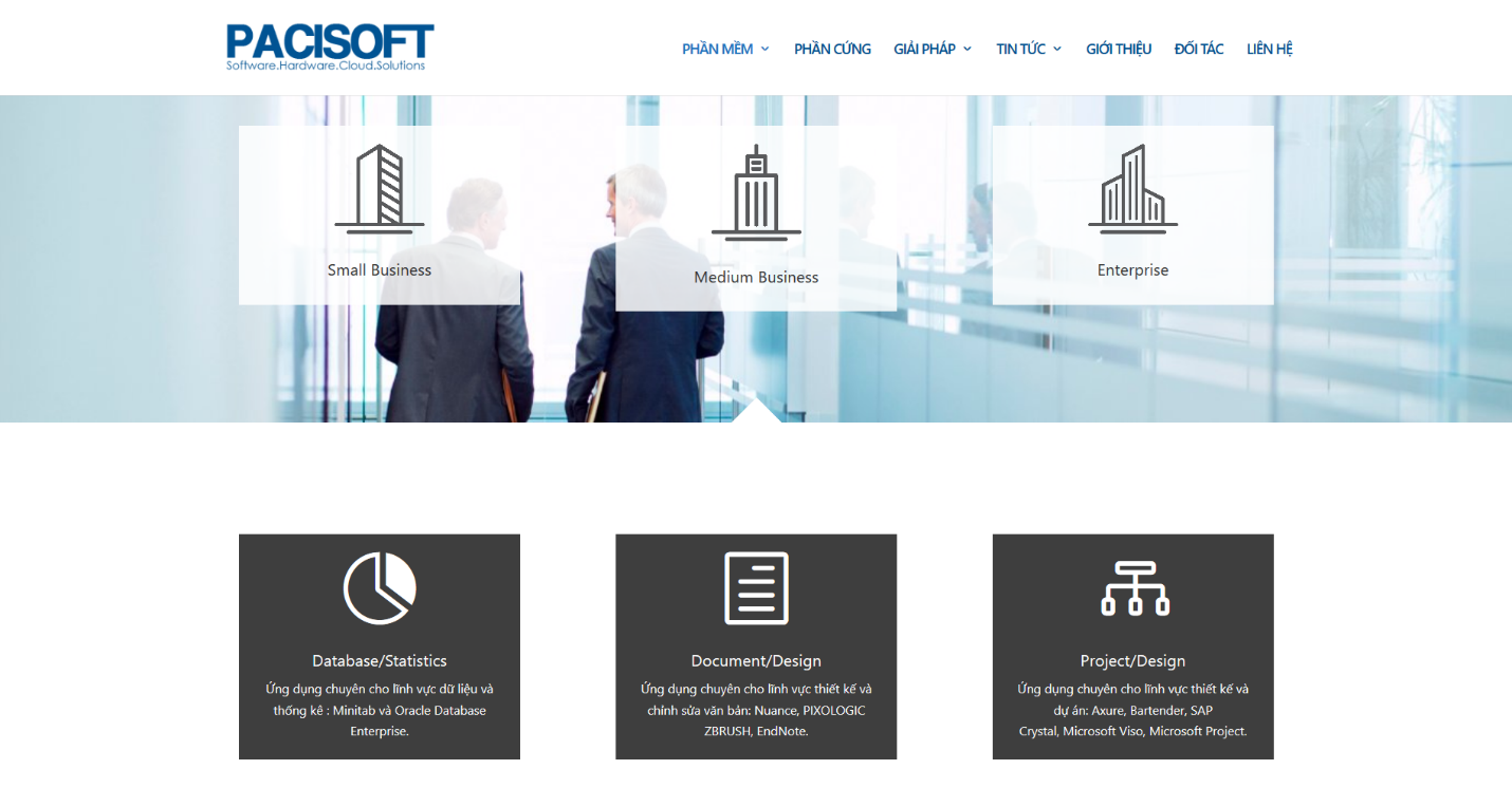 Pacisoft cho ra mắt website mới Pacisoft.vn