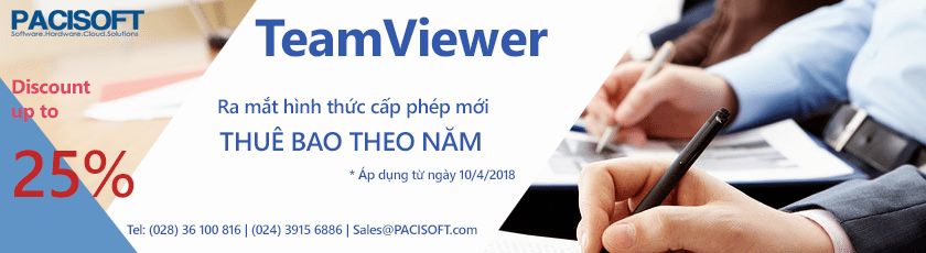 chính sách cấp phép mới teamviewer