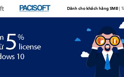 Giảm 5% khi mua từ 5 license Windows 10 – Khuyến mãi Microsoft Quý 4 FY19