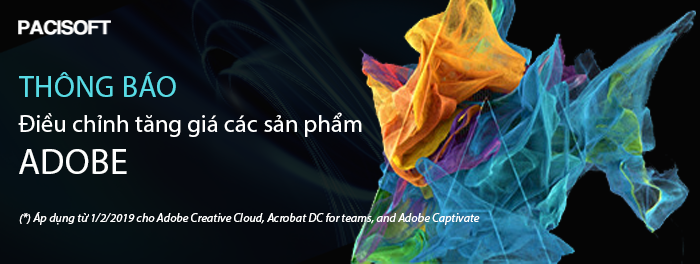 Thông báo điều chỉnh tăng giá các sản phẩm Adobe