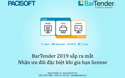 BarTender 2019 sắp ra mắt – Cơ hội nhận ưu đãi khi gia hạn license từ 3 năm trở lên