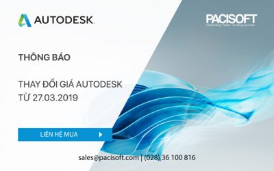 PACISOFT- Thông báo thay đổi giá Autodesk từ 27.03.2019