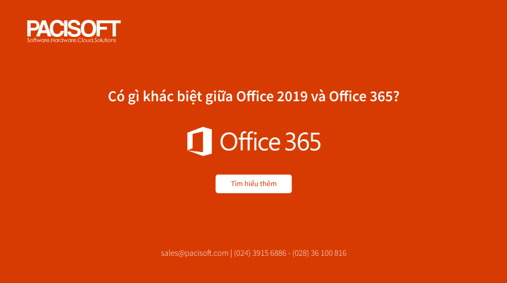 Thử thách song sinh: Office 365 vượt mặt Office 2019