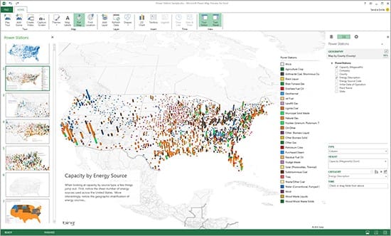 office 365 Power Map in Excel