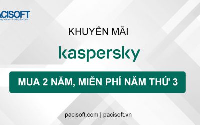 Khuyến mãi Kaspersky – Mua 2 năm, miễn phí năm thứ 3