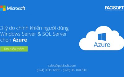 3 lý do chính khiến người dùng Windows Server & SQL Server chọn Azure