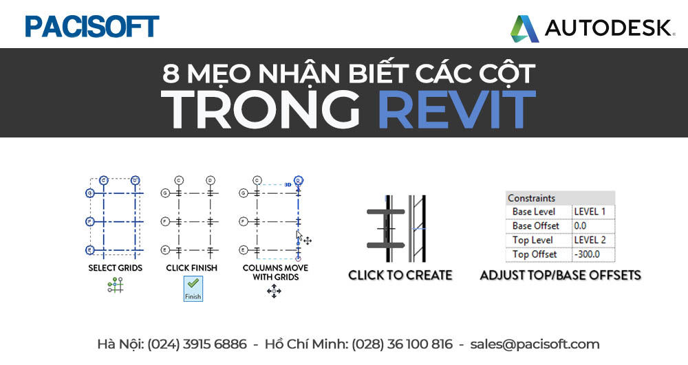 8 mẹo nhận biết các cột trong Autodesk Revit