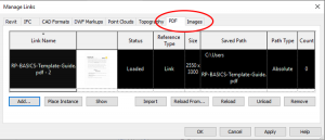 PDF AND RASTER IMAGES LINKING - Revit 2021