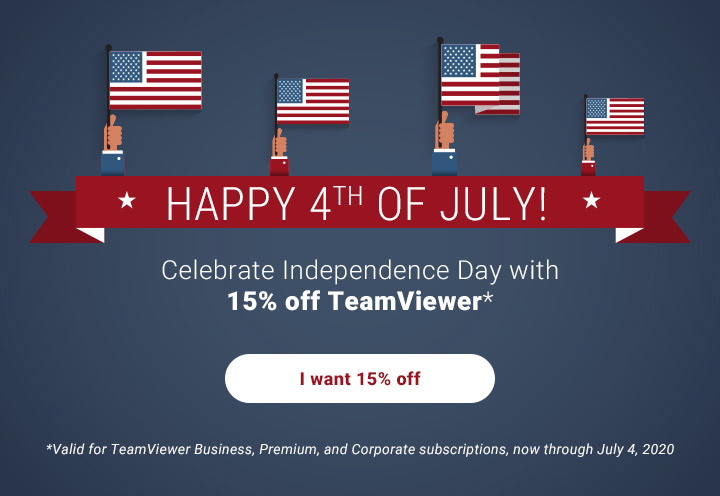 15% OFF TeamViewer đến ngày 4 tháng 7 | Mua ngay để được giá ưu đãi nhất!