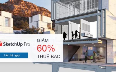 Giảm đến 60% thuê bao SketchUp Pro | Chương trình chuyển đổi với mức giá ưu đãi nhất đến 24/7