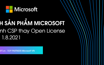 Danh sách sản phẩm Microsoft áp dụng bán qua kênh CSP từ 1.8.21