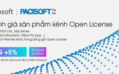 Thông báo quan trọng về việc Microsoft tăng giá sản phẩm kênh Open License