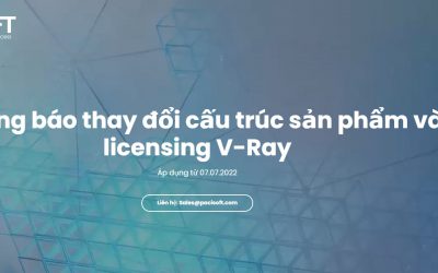 Thông báo thay đổi cấu trúc sản phẩm và licensing V-Ray