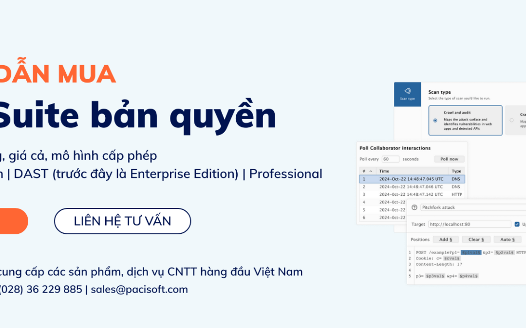Hướng dẫn mua phần mềm bảo mật Burp Suite bản quyền | Tính năng, chi phí, cấp phép