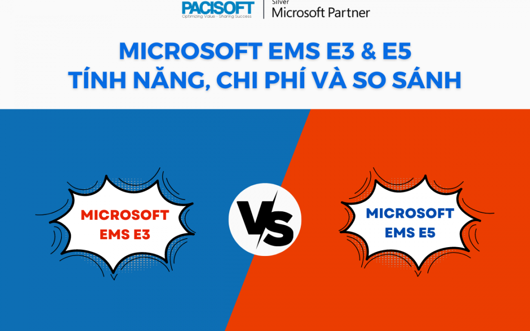 So sánh Microsoft EMS E3 & EMS E5: Tính năng, Chi phí