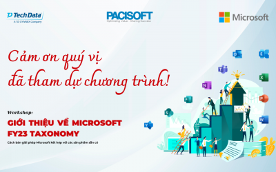 Pacisoft cùng Techdata, Microsoft tổ chức thành công Workshop: “Giới thiệu về Microsoft FY23 Taxonomy”