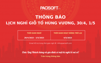 Thông báo nghỉ lễ Giỗ Tổ Hùng Vương, 30/4, 1/5