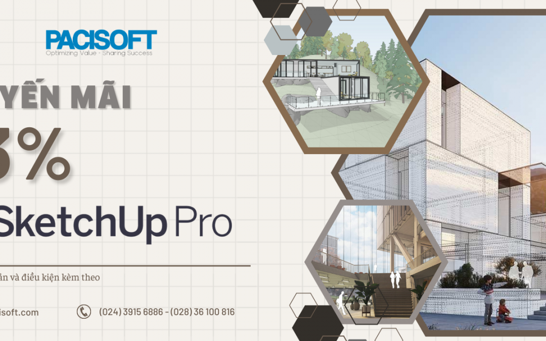 Ưu đãi 23% dành cho khách hàng khi mua SketchUp PRO bản quyền