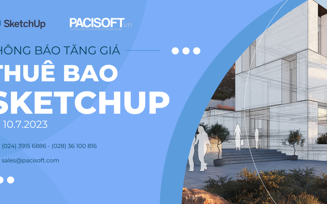 Thông báo tăng giá thuê bao SketchUp từ 10.07.2023