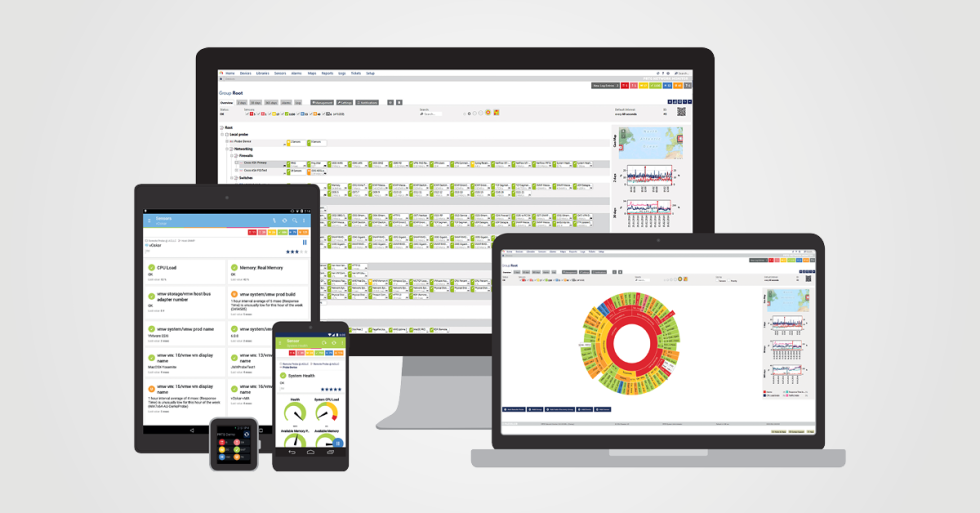 Thành phần kiến trúc và giao diện người dùng của PRTG
