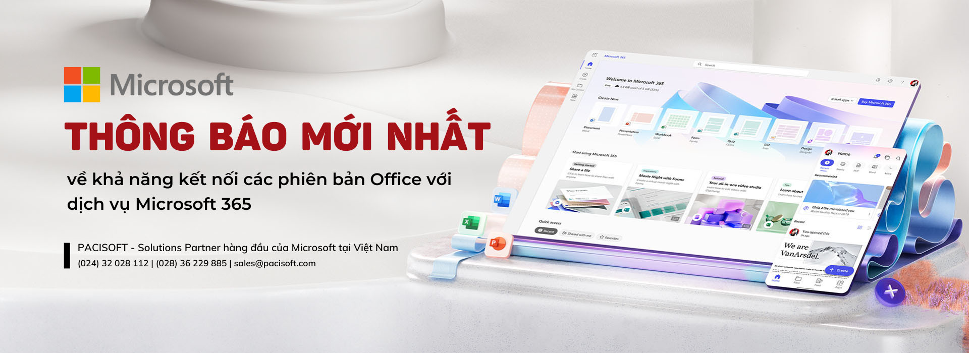 Thông báo mới nhất về khả năng kết nối dịch vụ Microsoft 365 các phiên bản Office