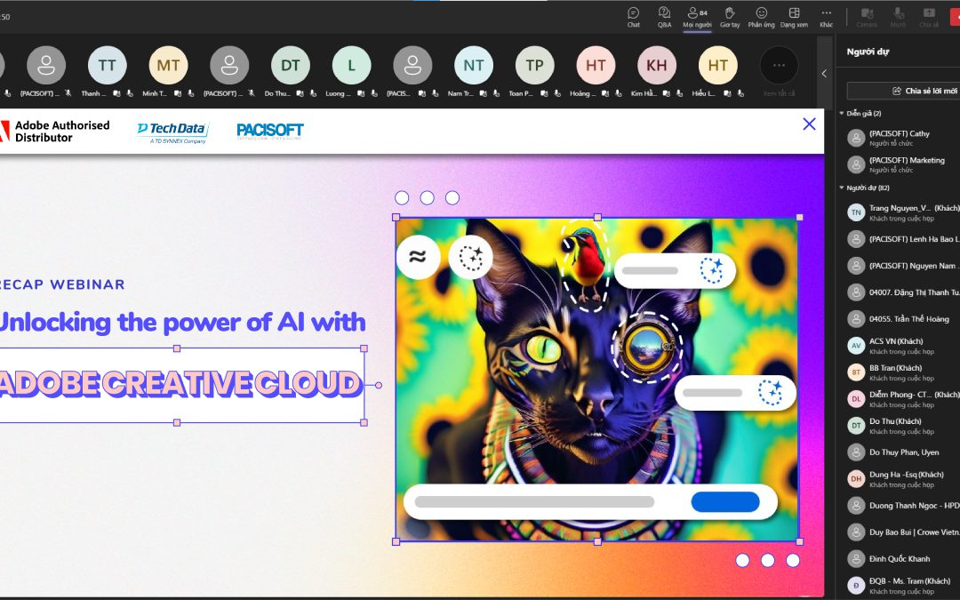 Khám phá khả năng sáng tạo vô hạn: [RECAP WEBINAR] Unlocking the power of AI with Adobe Creative Cloud