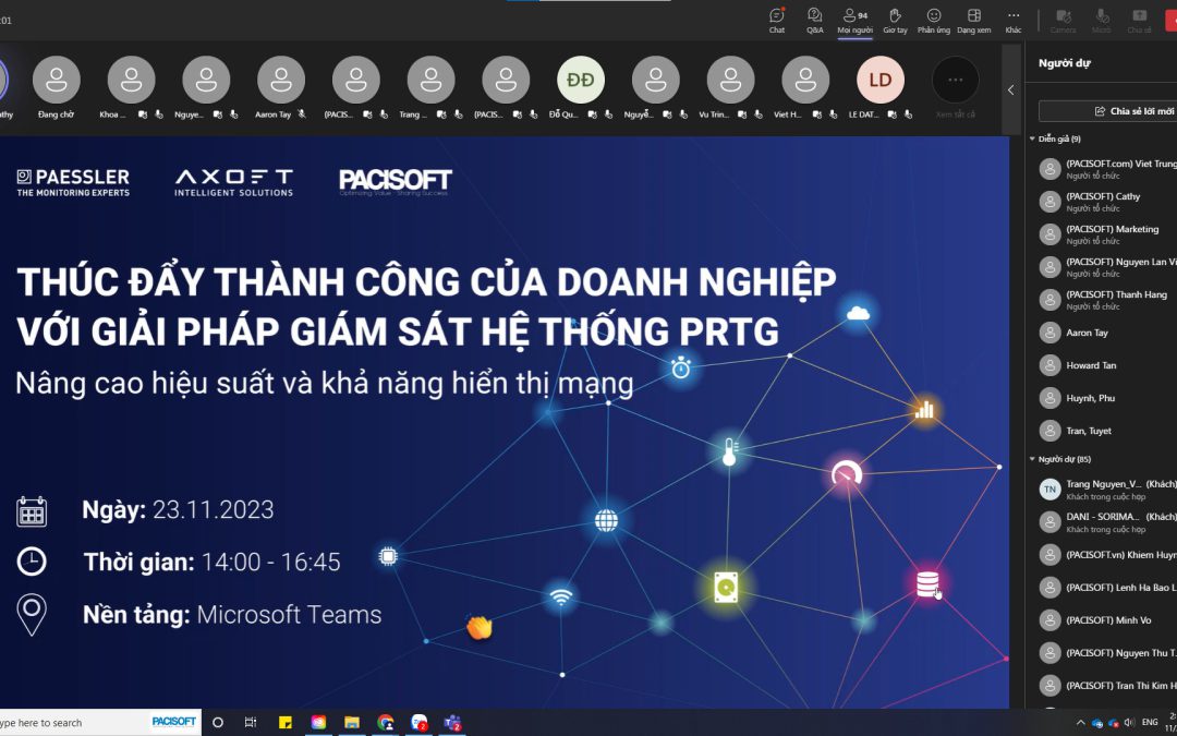 [RECAP WEBINAR] Thúc đẩy thành công doanh nghiệp với giải pháp giám sát hệ thống PRTG