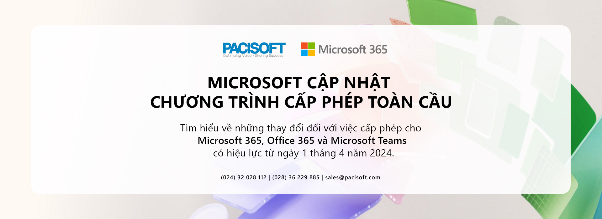 Microsoft cập nhật cấp phép toàn cầu