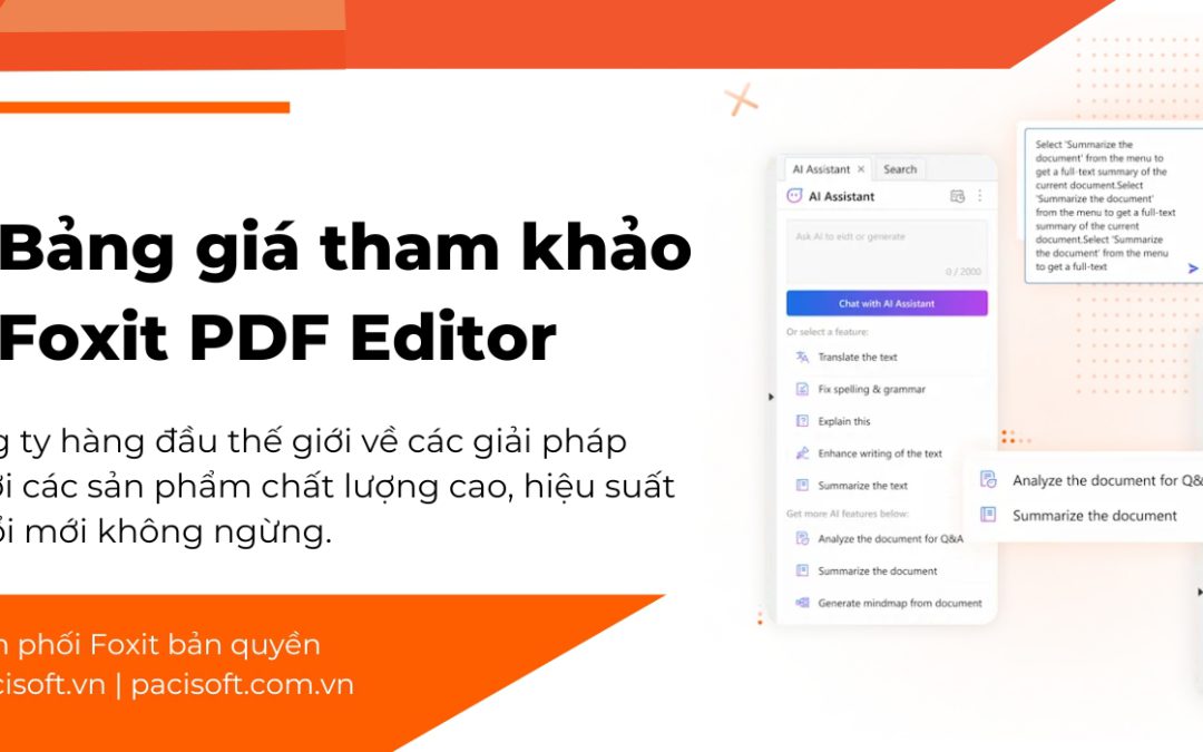 Bảng giá Foxit PDF Editor mới nhất