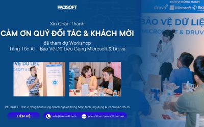 PACISOFT Tổ Chức Thành Công Workshop Tăng Tốc AI – Bảo Vệ Dữ Liệu Cùng Microsoft & Druva