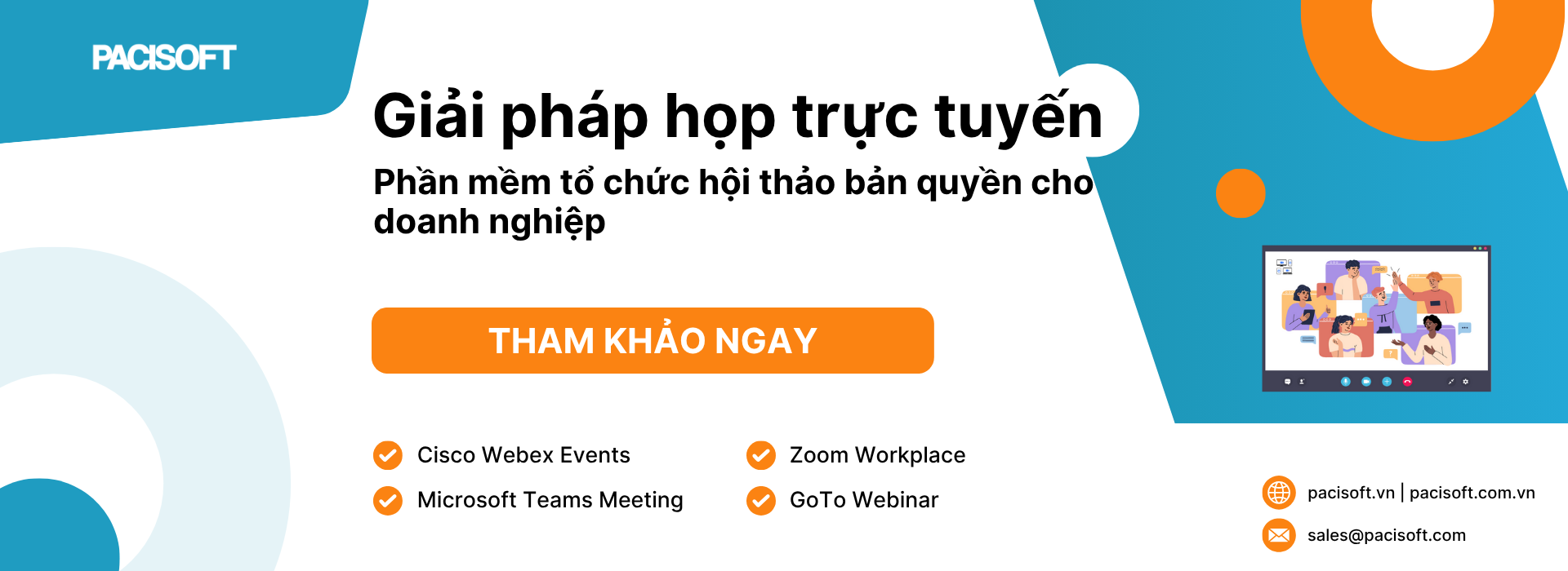 giải pháp hội họp trực tuyến tổ chức hội thảo cho doanh nghiệp