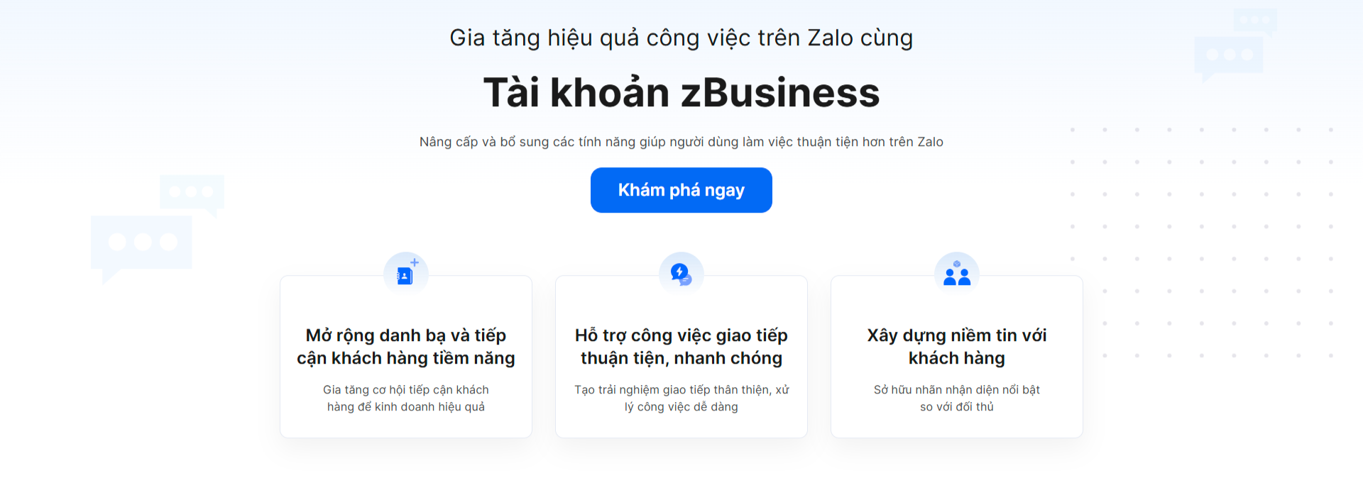 zalo business ban quyen 