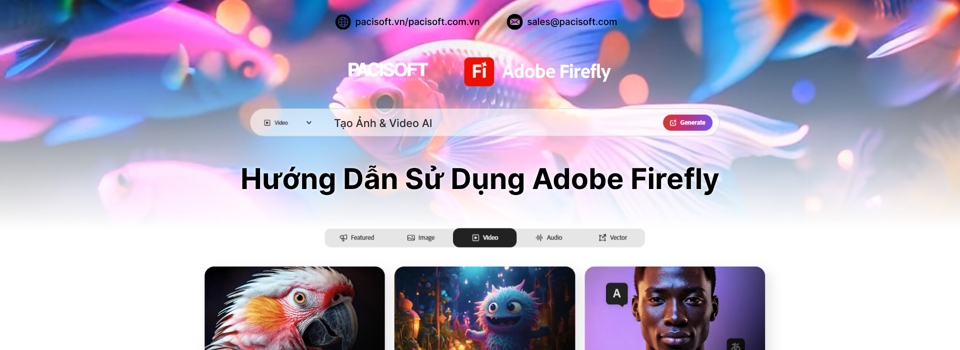 Hướng Dẫn Sử Dụng Adobe Firefly Bản Quyền: Tạo Ảnh & Video AI | Pacisoft