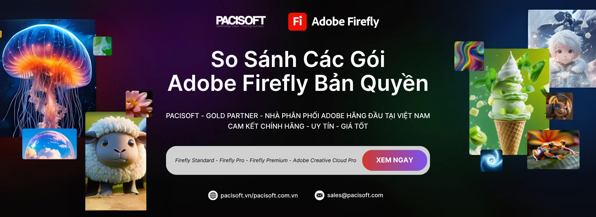 So Sánh Các Gói Adobe Firefly Bản Quyền PACISOFT