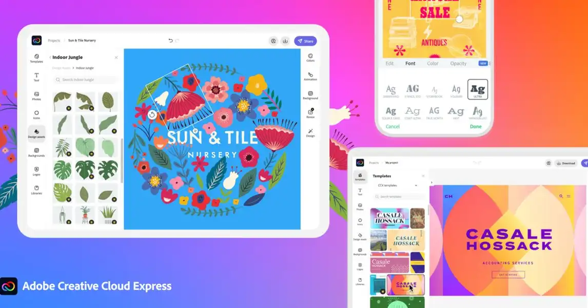 tính năng adobe express ban quyen