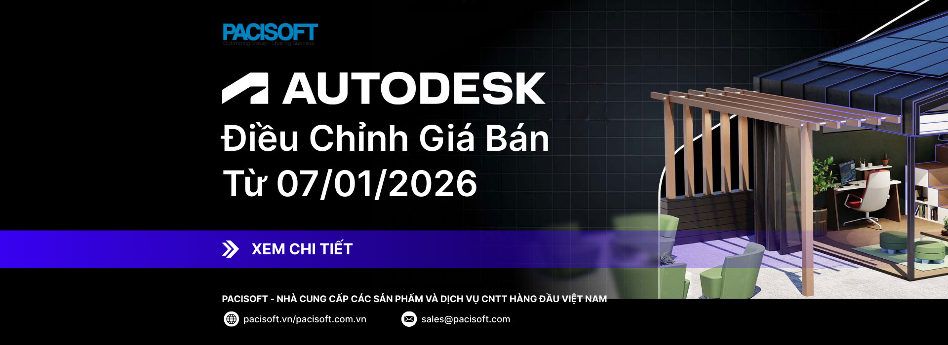 PACISOFT Thông Báo Autodesk Điều Chỉnh Giá Bán Từ Ngày 07.01.2026