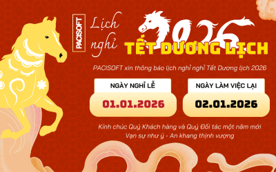 PACISOFT thông báo lịch nghỉ Tết Dương Lịch 2026