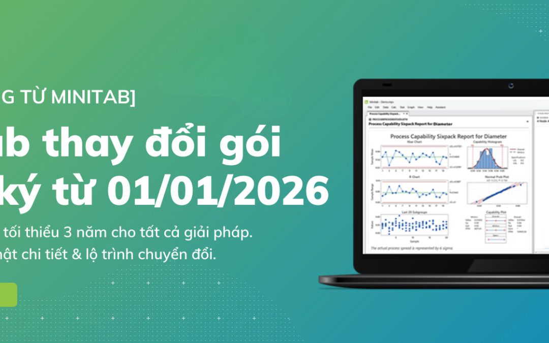 [MỚI] Minitab Thay Đổi Gói Đăng Ký Từ 01/01/2026 | Gói 3 Năm Chính Thức Áp Dụng