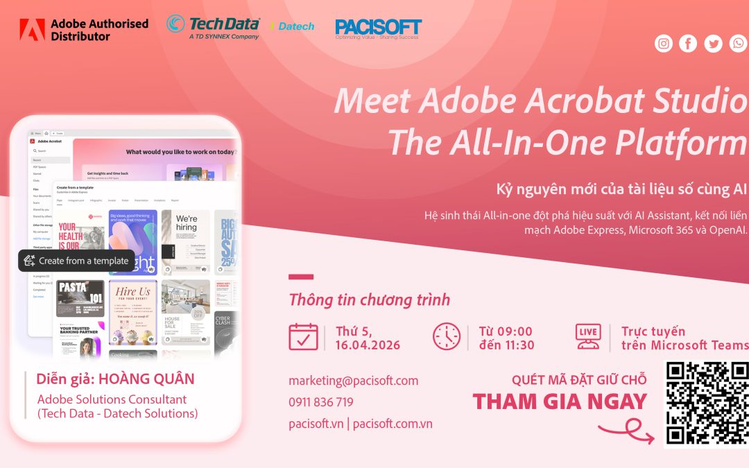 [MỞ LINK ĐĂNG KÝ] Adobe Acrobat Studio Webinar | Giải pháp PDF All-in-One cho doanh nghiệp