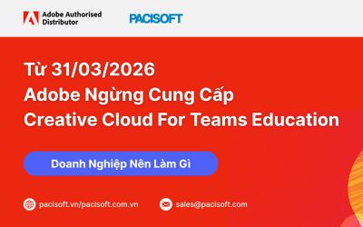 Adobe Ngừng Cung Cấp Creative Cloud For Teams Cho Khối Giáo Dục Từ 31/03/2026 | Thông Báo Pacisoft
