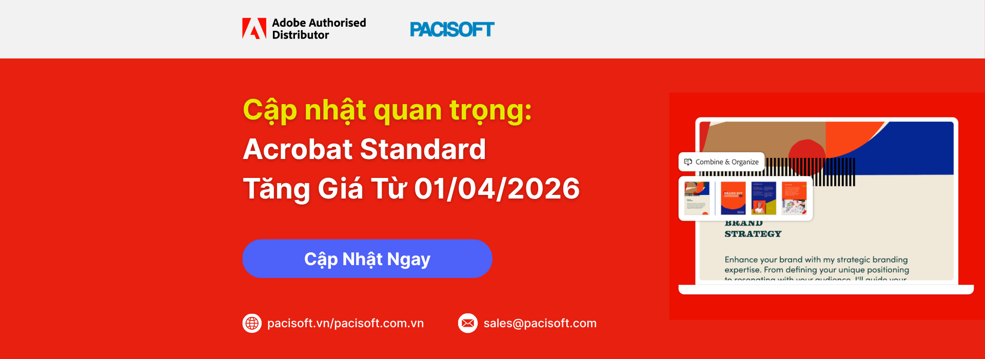 Adobe Tăng Giá Acrobat Standard Từ 01/04/2026 - Doanh Nghiệp Cần Lưu Ý Điều Gì?