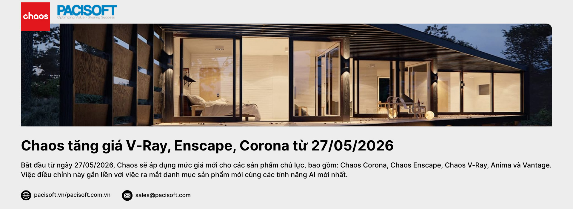 chaos tăng giá 2026 pacisoft