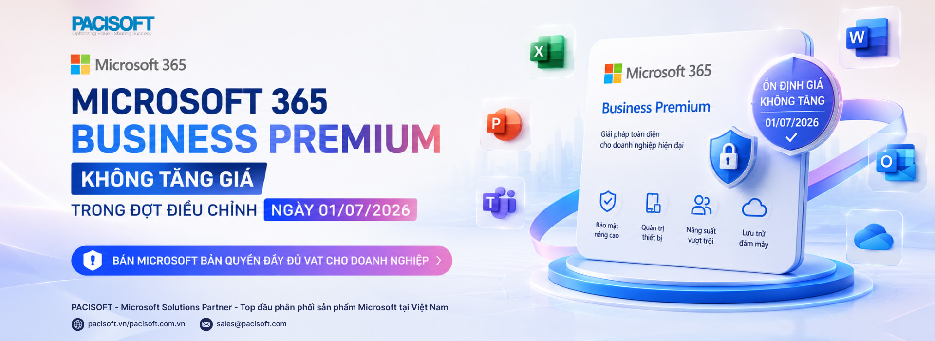 Microsoft 365 Business Premium không tăng giá trong đợt điều chỉnh ngày 01.07 Microsoft 365 Business Premium không tăng giá trong đợt điều chỉnh ngày 01.07
