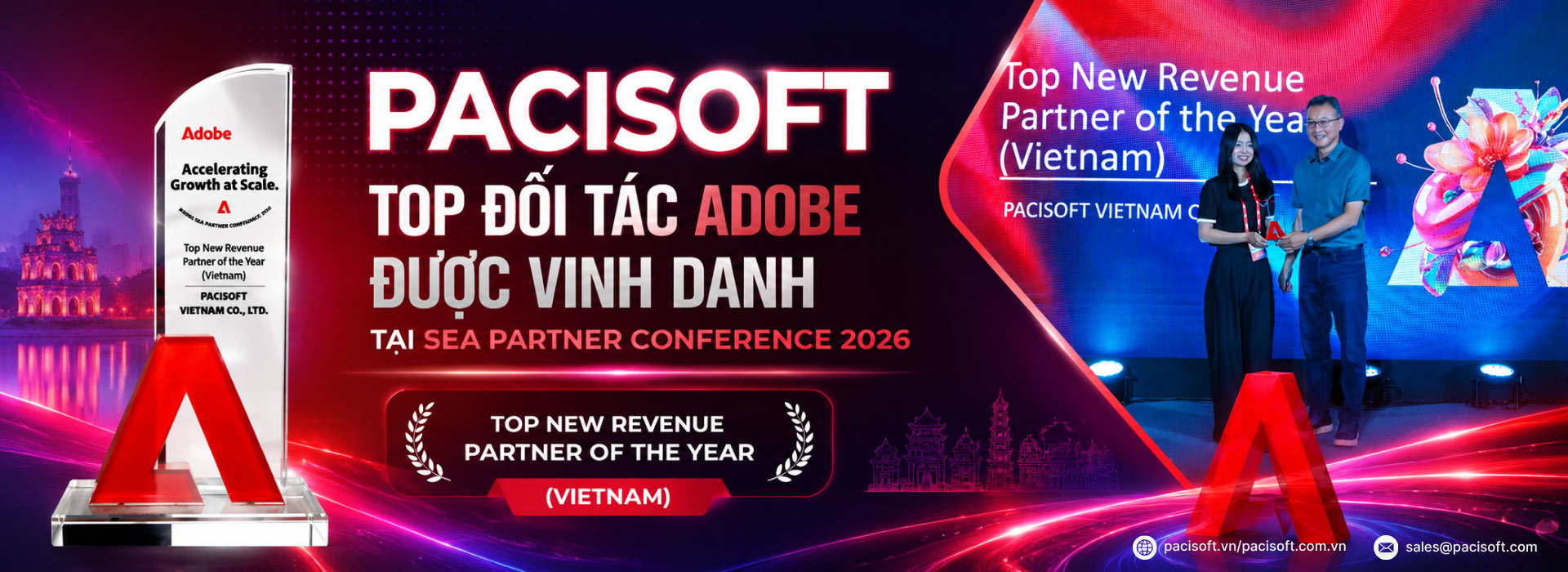 PACISOFT – Top Đối Tác Adobe Được Vinh Danh Tại SEA Partner Conference 2026