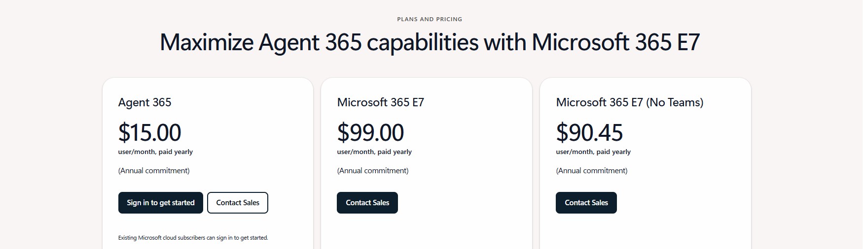 PRICING MICROSOFT E7