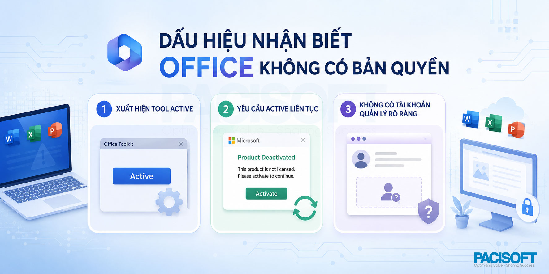 dấu hiệu nhận biết office crack